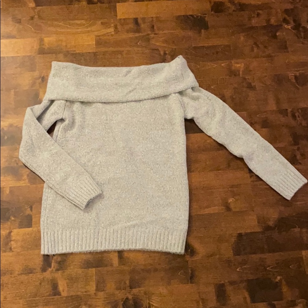 Grey Off-the-shoulder Sweater